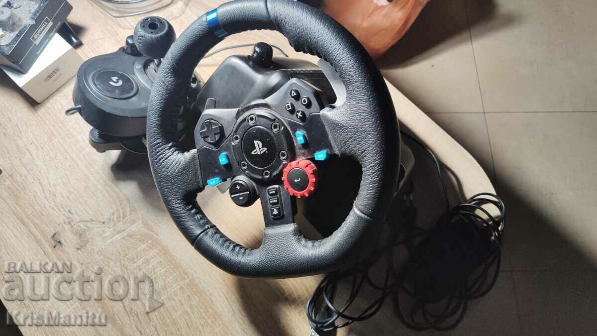 Logitec steering wheel together with gear lever pedals general offer