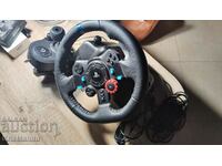 Logitec steering wheel together with gear lever pedals general offer
