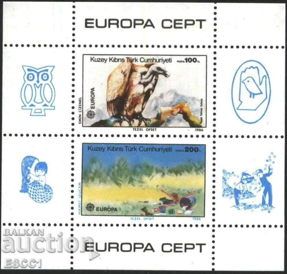 Clean Block Europe SEP 1986 from Turkish Cyprus