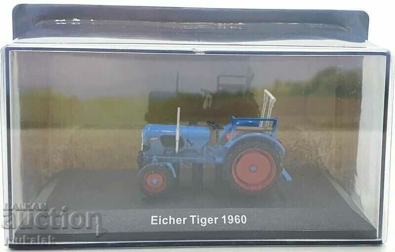 Auction 1:43 HACHETTE EICHER TIGER TRACTOR COMBINE TROLLEY MODEL Auction 1:43 HACHETTE EICHER TIGER TRACTOR COMBINE TROLLEY MODEL