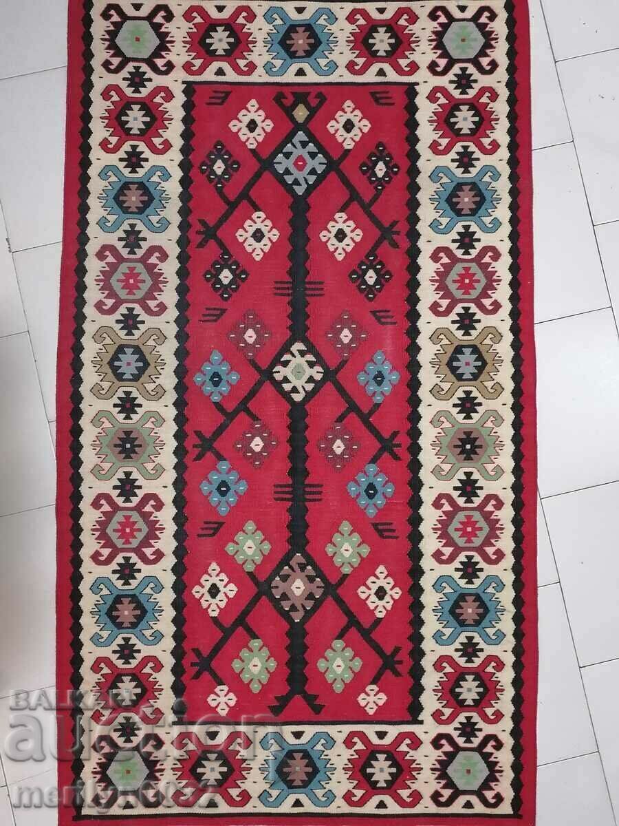 Old hand-woven chiprovka path 155/80cm patterned carpet Old hand-woven chiprovka path 155/80cm patterned carpet