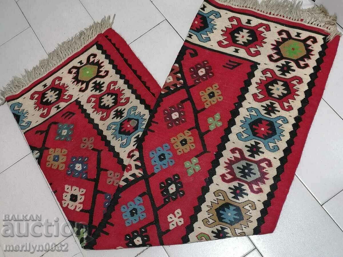 Old hand-woven chiprovka path 155/80cm patterned carpet - 7 Old hand-woven chiprovka path 155/80cm patterned carpet - 7