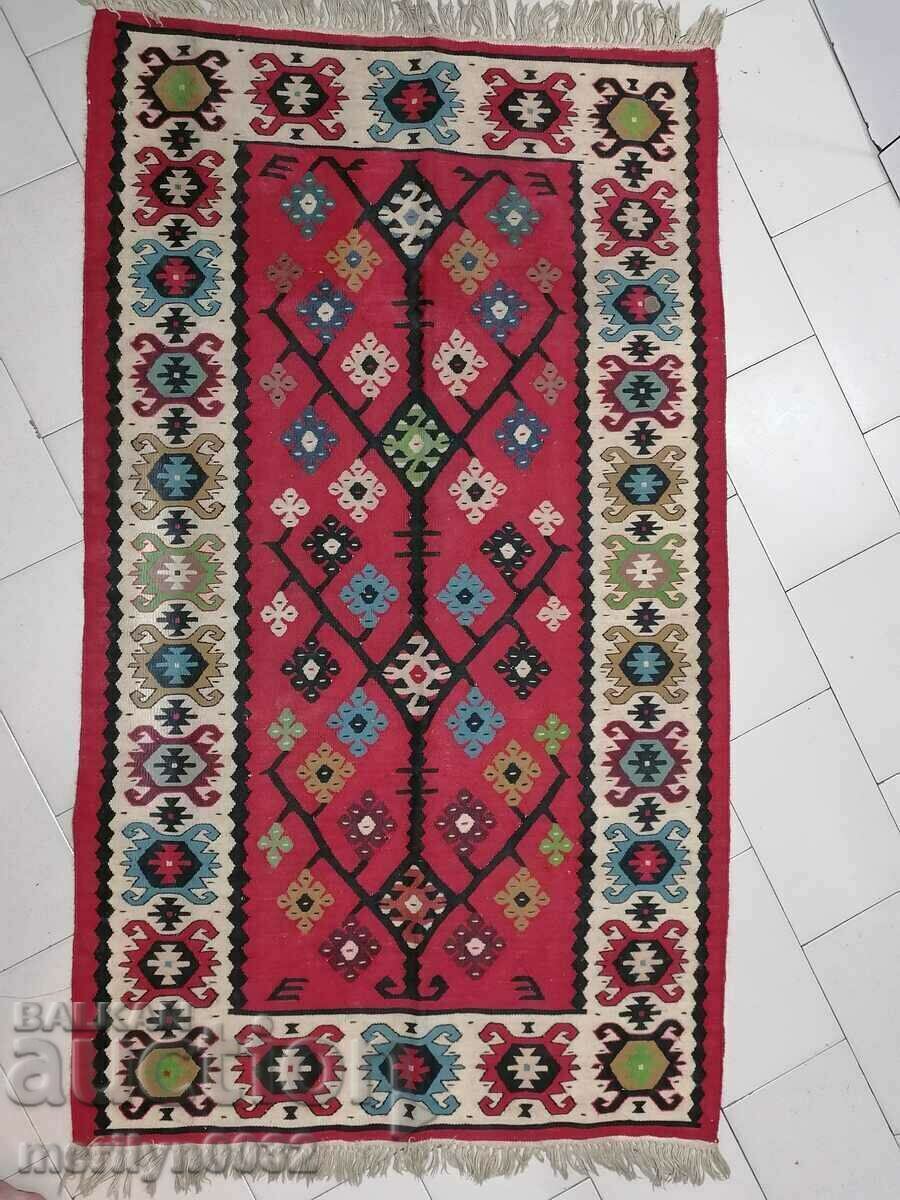 Old hand-woven chiprovka path 155/80cm patterned carpet