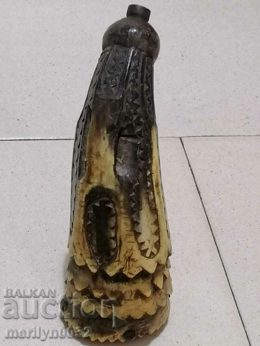 Ancient horned horn powder magazine for a rifle, Pishtov - 5 Ancient horned horn powder magazine for a rifle, Pishtov - 5