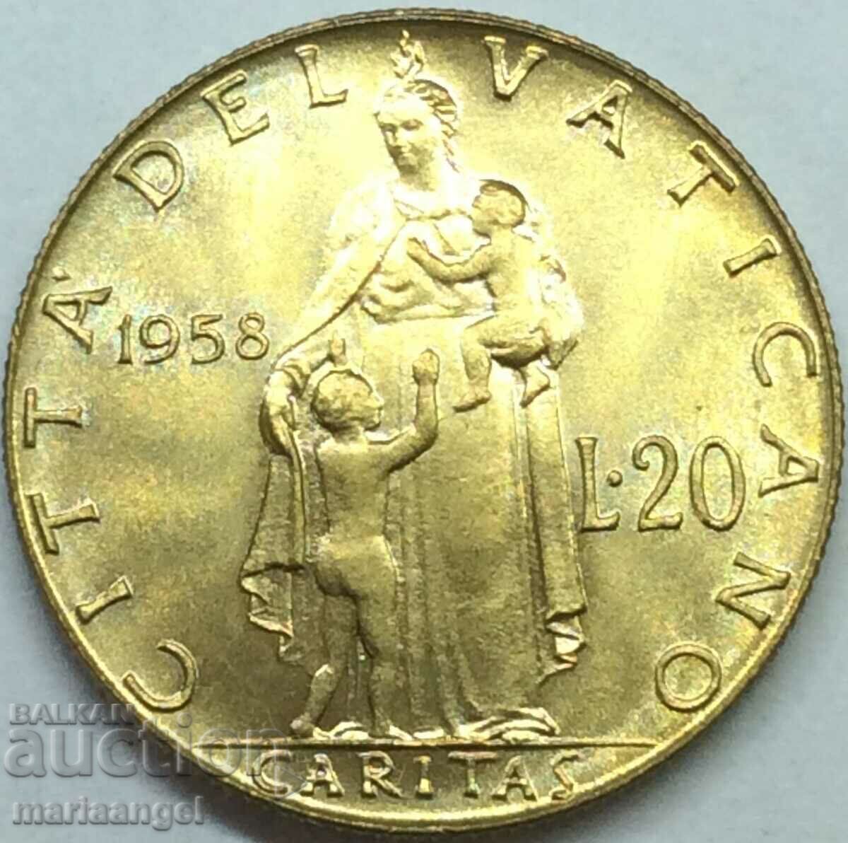 20 λίρες 1958 Βατικανό - αρκετά σπάνιο