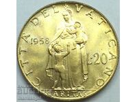 20 λίρες 1958 Βατικανό - αρκετά σπάνιο