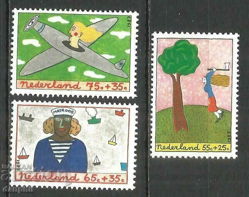 Ολλανδία 1987 Παιδικές ζωγραφιές (**) καθαρές σειρές