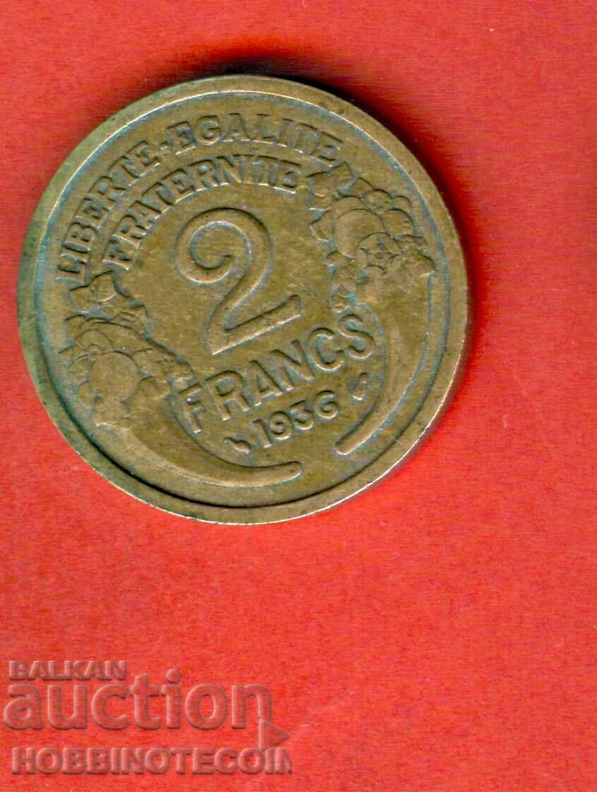 ФРАНЦИЯ FRANCE 2 Франка емисия - issue 1936