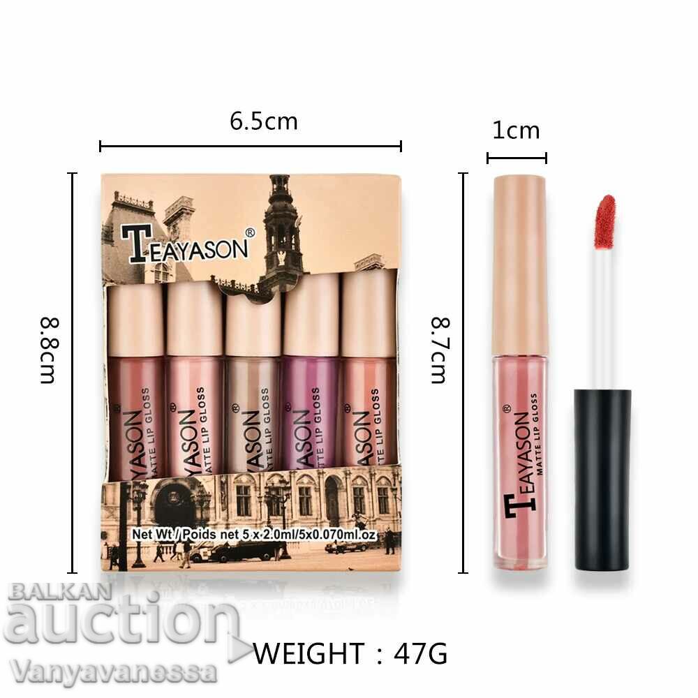 Mini set of 5 waterproof matte lipsticks with price 17.90 BGN | € 9.15 Mini set of 5 waterproof matte lipsticks with price 17.90 BGN | € 9.15
