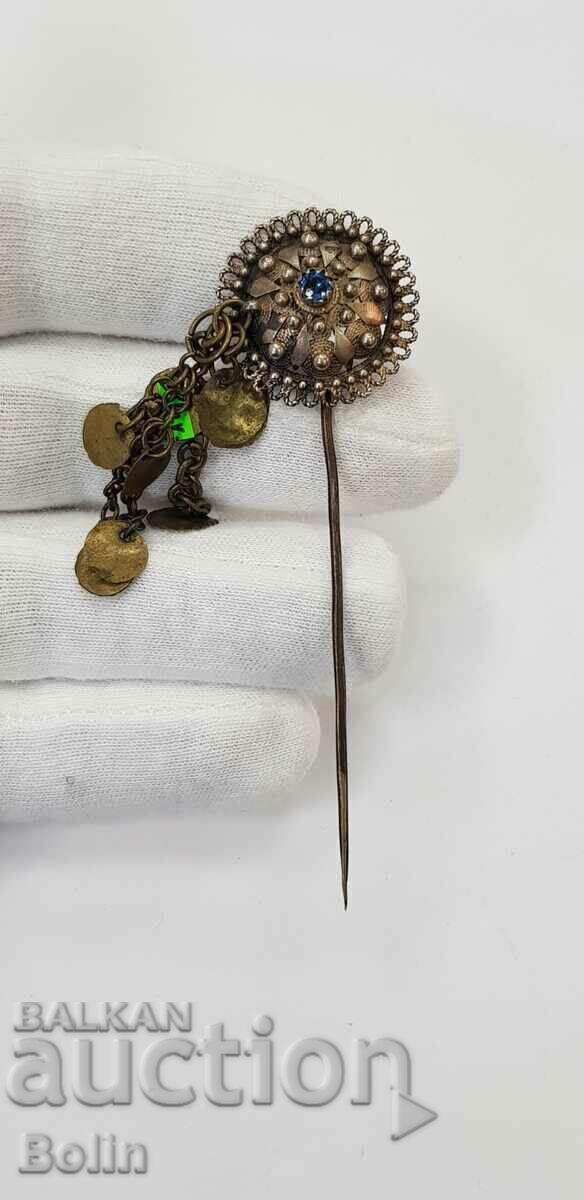 Rare Renaissance pin, brooch, pin - 19th century - 7