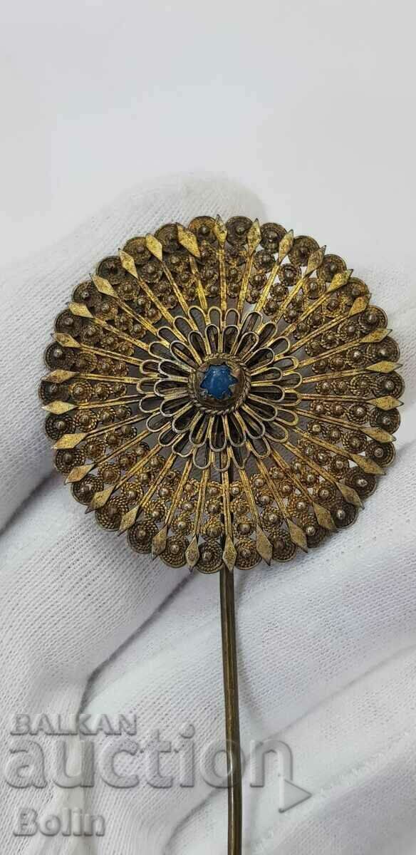 Beautiful Revival pin, gilt pin - 19th century with price 190.00 BGN | € 97.15 Beautiful Revival pin, gilt pin - 19th century with price 190.00 BGN | € 97.15