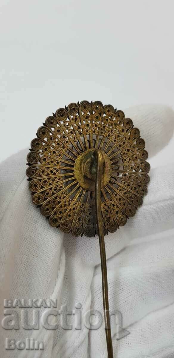 Beautiful Revival pin, gilt pin - 19th century - 6 Beautiful Revival pin, gilt pin - 19th century - 6