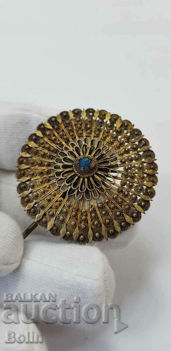 Beautiful Revival pin, gilt pin - 19th century - 7 Beautiful Revival pin, gilt pin - 19th century - 7