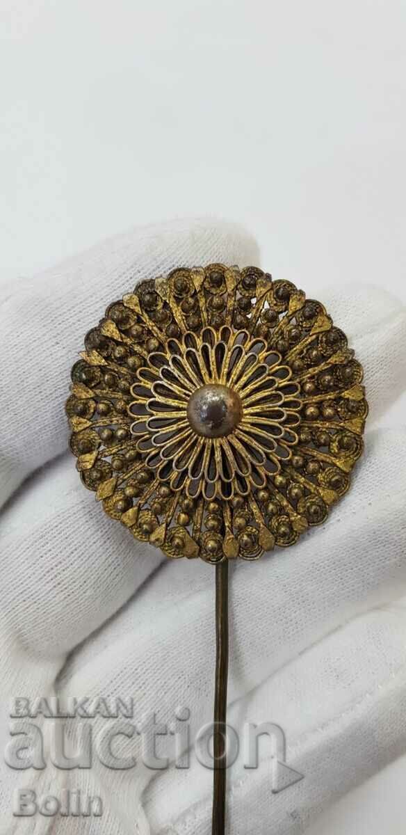 Beautiful Revival pin, gilt pin - 19th century with price 130.00 BGN | € 66.47 Beautiful Revival pin, gilt pin - 19th century with price 130.00 BGN | € 66.47