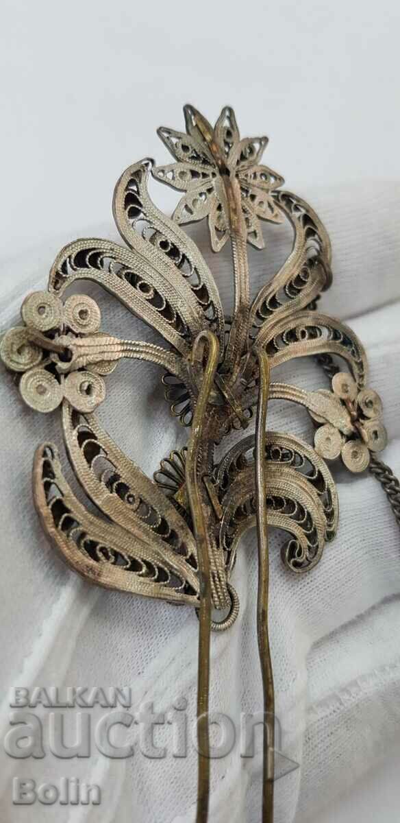 Rare Renaissance brooch, pin, toothpick, jewelry 19th century - 7