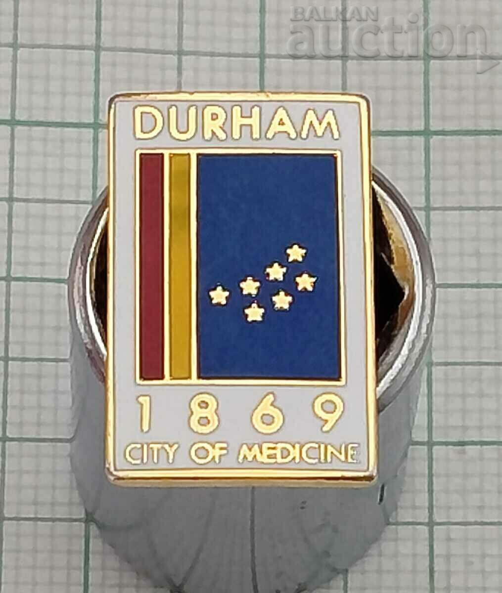 DURHAM CITY OF MEDICINE LOGO-BADGE PIN EMAIL