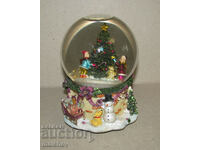 Χριστουγεννιάτικη μπάλα snow μουσικό κουτί φαναράκι 15 εκ. εξαιρετικό