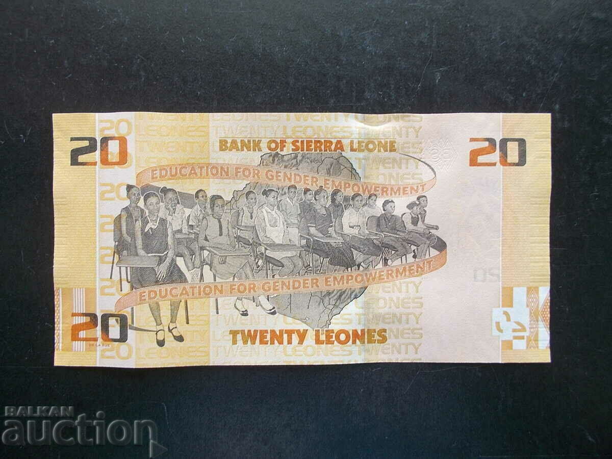 SIERRA LEONE , 20 leone , 2022 , UNC with price 10.99 BGN | € 5.62 SIERRA LEONE , 20 leone , 2022 , UNC with price 10.99 BGN | € 5.62
