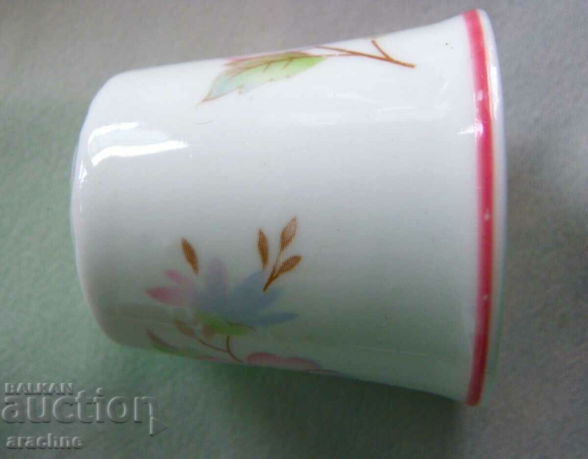 Large Collectible Marked Porcelain Thimble with price 11.00 BGN | € 5.62 Large Collectible Marked Porcelain Thimble with price 11.00 BGN | € 5.62