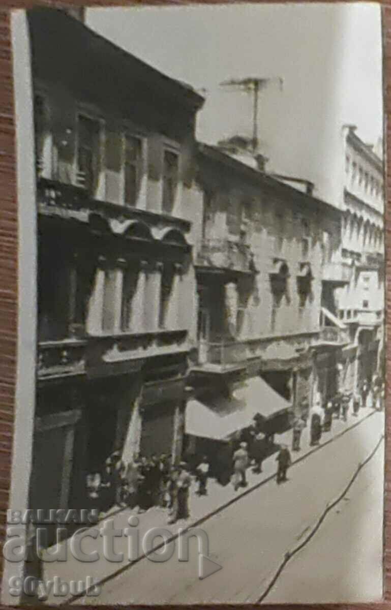 Fotografie veche originală perfectă Strada Lege Sofia 1930