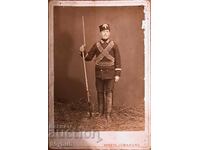 Old original photo of militiaman 1880-