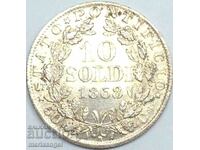 10 soldi 1868 Vatican Pius VI anno XXII αργυρό