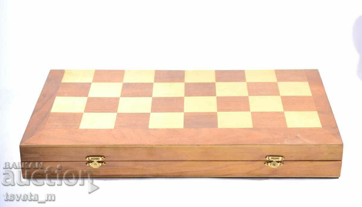 Chess and backgammon, Wood - 44.5 x 44.5 cm - 6