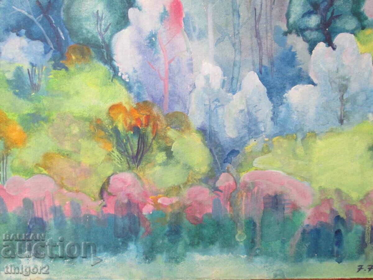 1978. Watercolor painting, Todor Dryankov, signed, 50x36cm. - 5