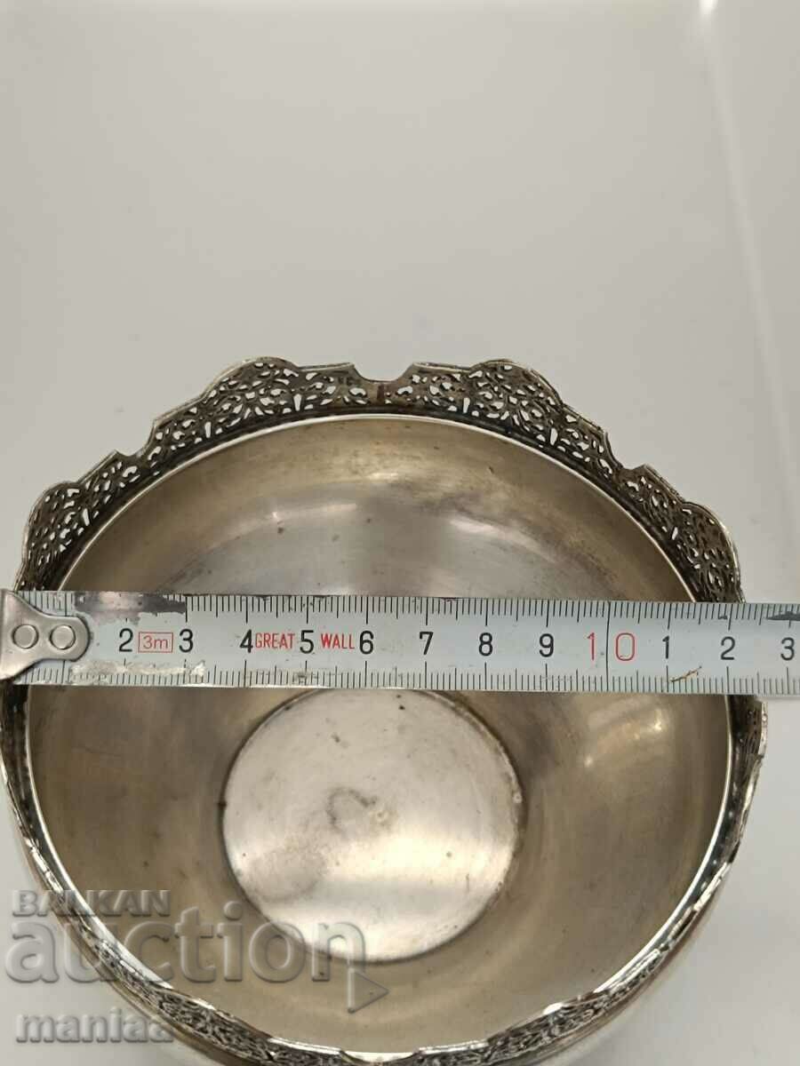 Antique Italian, silver, marked, bowl - 5 Antique Italian, silver, marked, bowl - 5