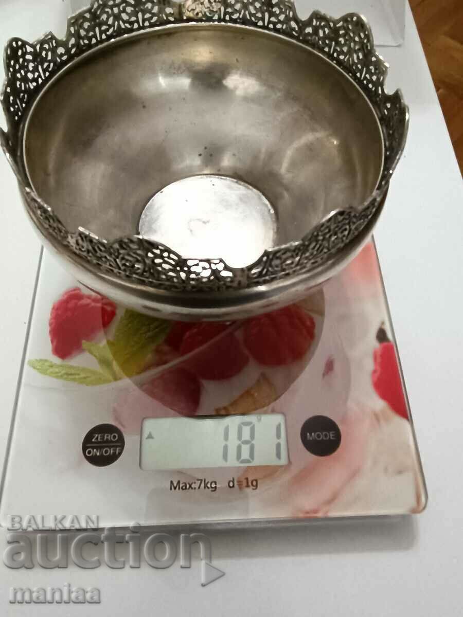 Antique Italian, silver, marked, bowl - 7 Antique Italian, silver, marked, bowl - 7