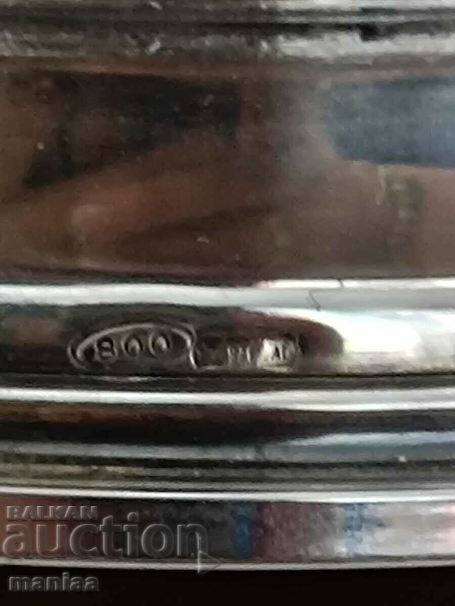 Set of silver wine glasses with gilding with price 950.00 BGN | € 485.73