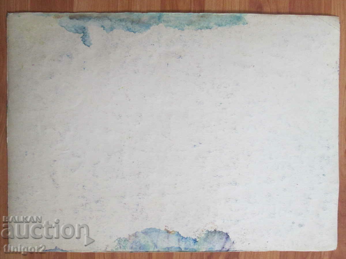 Delivery of 1978. Watercolor painting, Todor Dryankov, signed, 50x36cm.