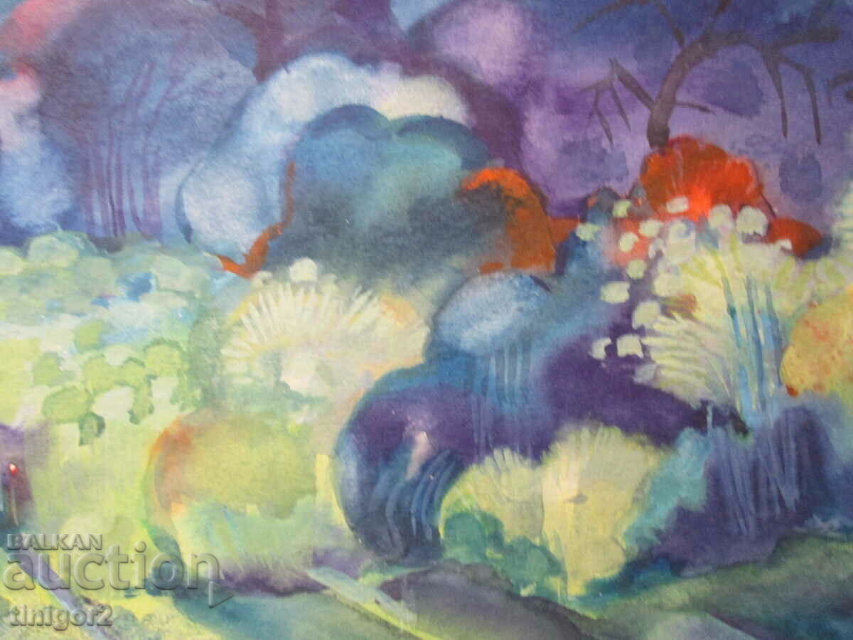 1978. Watercolor painting, Todor Dryankov, signed, 50x36cm. - 5