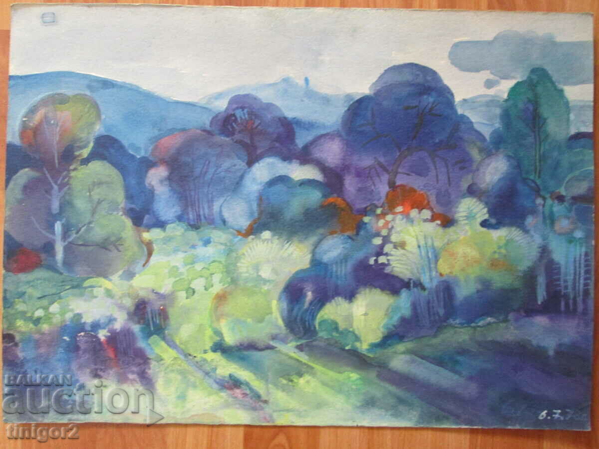 1978. Watercolor painting, Todor Dryankov, signed, 50x36cm. - 6