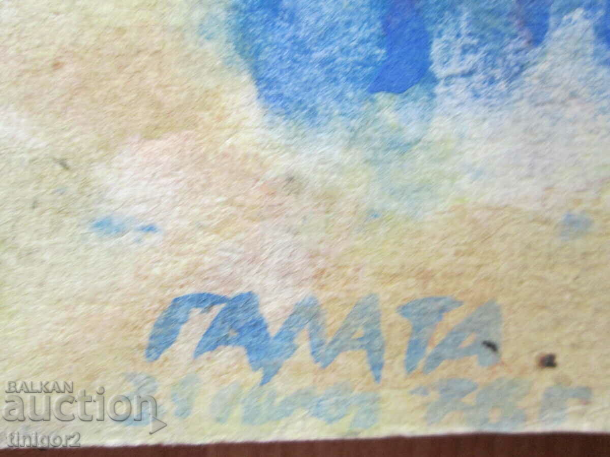 Delivery of 1978. Watercolor painting, Todor Dryankov, signed, 50x36cm. Delivery of 1978. Watercolor painting, Todor Dryankov, signed, 50x36cm.