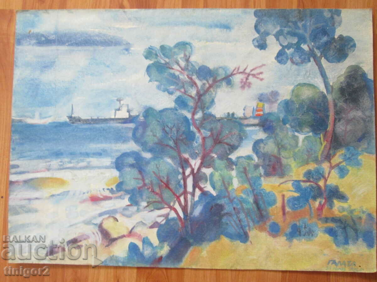 1978. Watercolor painting, Todor Dryankov, signed, 50x36cm. - 6 1978. Watercolor painting, Todor Dryankov, signed, 50x36cm. - 6