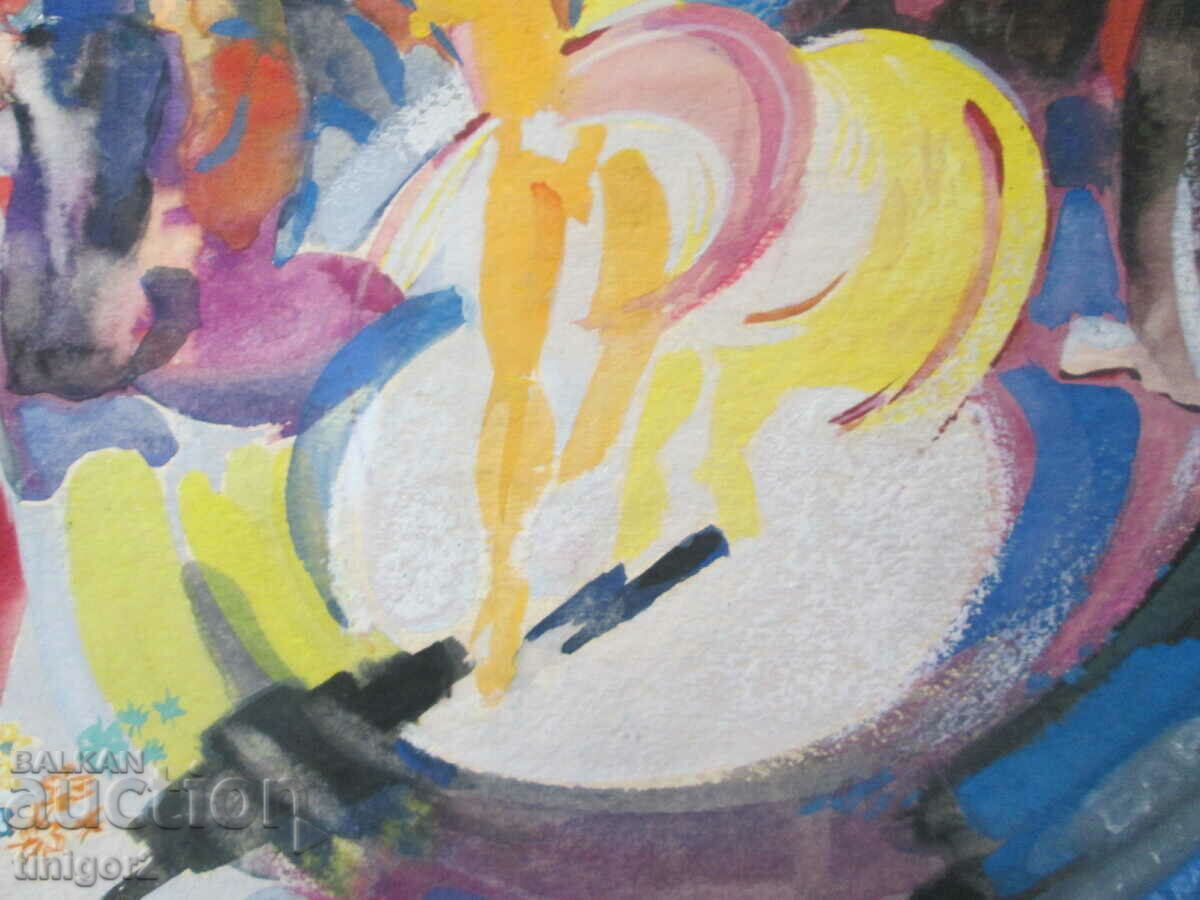 1978. Watercolor painting, Todor Dryankov, signed, 50x36cm. - 5 1978. Watercolor painting, Todor Dryankov, signed, 50x36cm. - 5