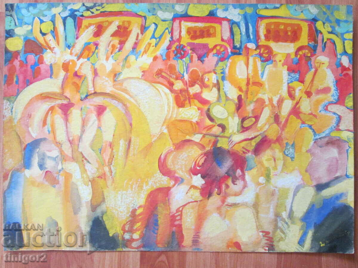 Watercolor painting, Todor Dryankov, signed, 50x36cm. - 7