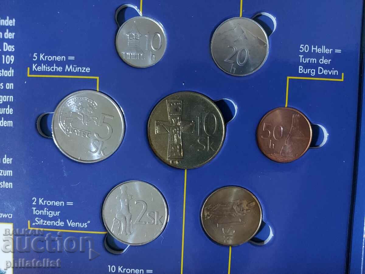 Slovakia - Complete set, 7 coins with price 22.00 BGN | € 11.25