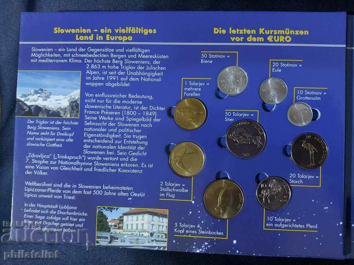 Auction Complete Set - Slovenia Tolars and Euro Series 2007 UNC Auction Complete Set - Slovenia Tolars and Euro Series 2007 UNC
