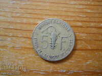 5 franci 1975 - Africa de Vest