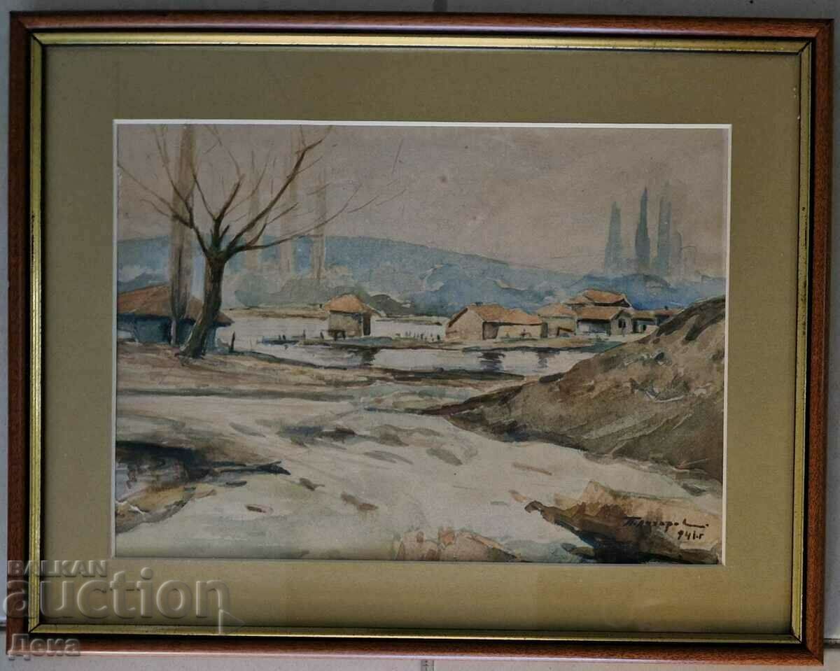 P. Lazarov watercolor 1941