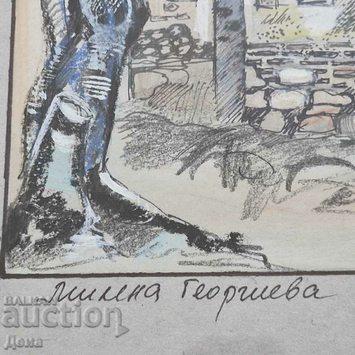 Auction  Milena Georgieva painting 1999.
