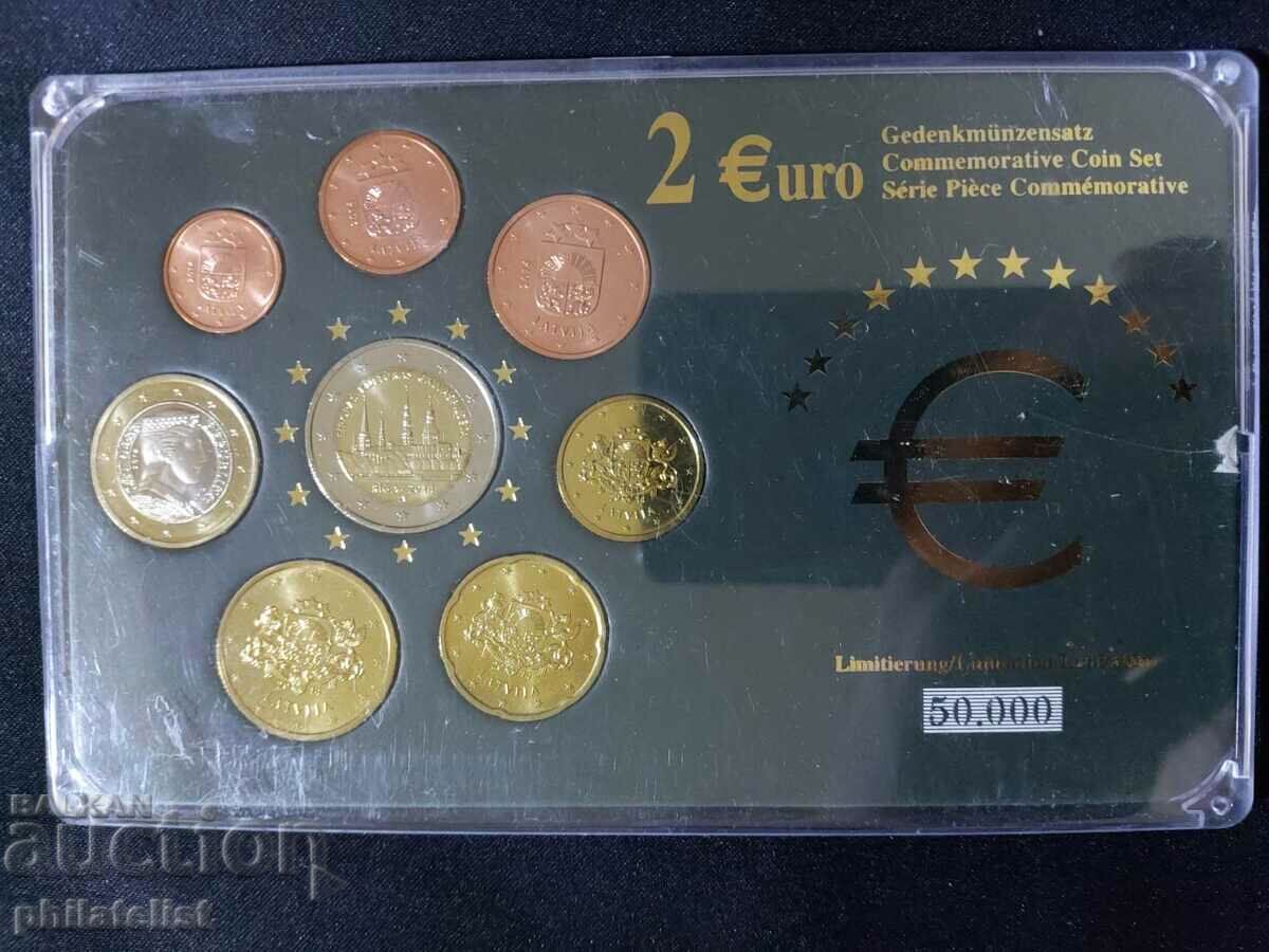 Λετονία 2014 - Σετ ευρώ, 8 νομίσματα UNC