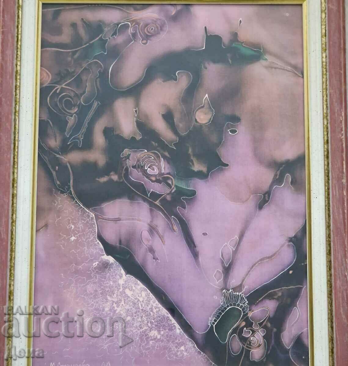 М.Станоева картина на коприна 1999г. с цена € 38.35 | 75.01 лв. М.Станоева картина на коприна 1999г. с цена € 38.35 | 75.01 лв.