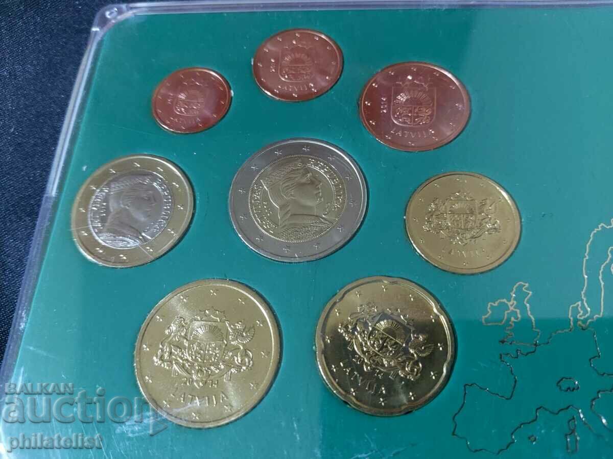 Λετονία 2014 - Σετ ευρώ + 1 Santims Latvia, 9 νομίσματα με τιμή 25.00 BGN | € 12.78