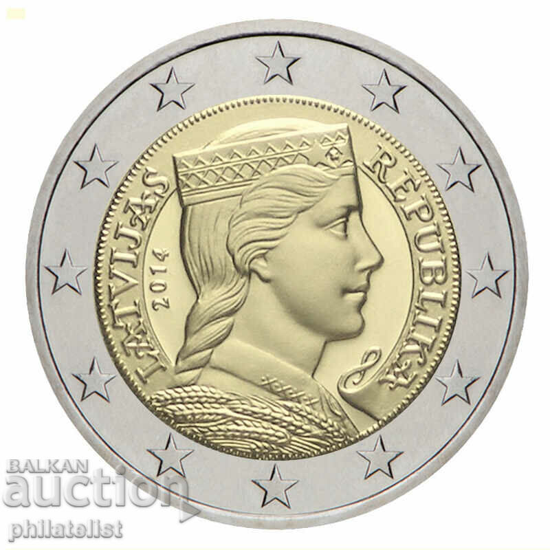 Παράδοση Λετονία 2014 - Σετ ευρώ + 1 Santims Latvia, 9 νομίσματα