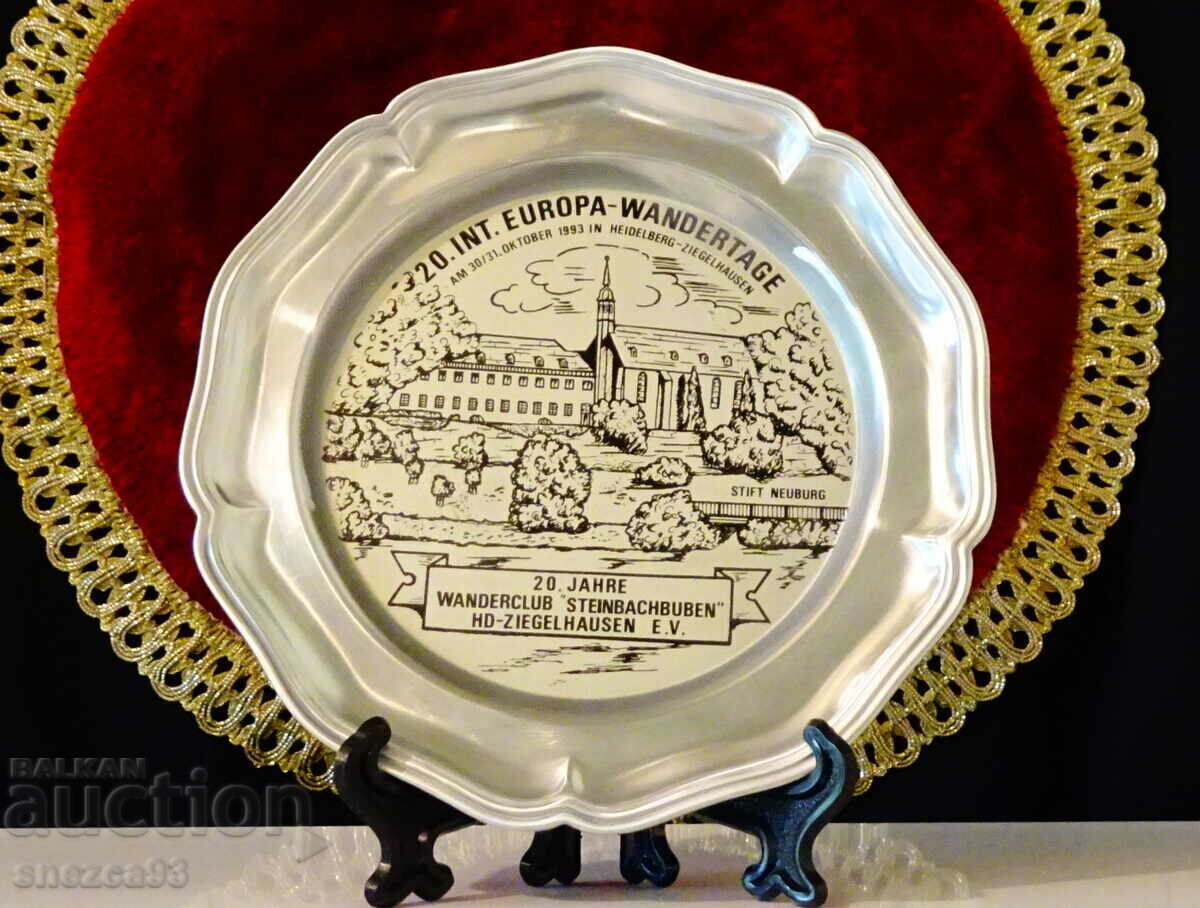 Tin plate, tin panel 16 cm., painting Tin plate, tin panel 16 cm., painting