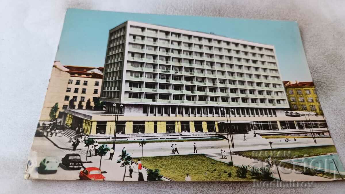 Пощенска картичка София Хотел Рила 1962