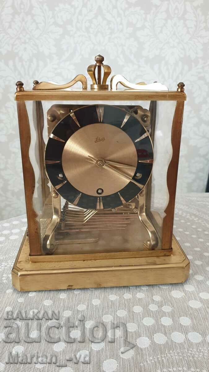 Каминен часовник Schatz W3, със гонг за четвърт час1960 год.